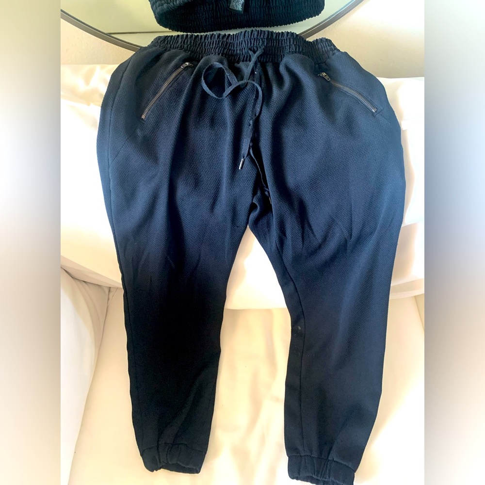Black xsmall, fitted bottom casual pants